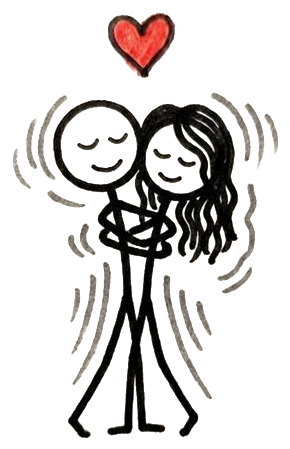 ADHD couple hugging